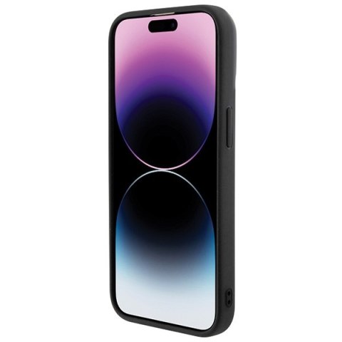 Guess nakładka do iPhone 15 Pro 6,1" GUHCP15LPMSDGSK czarna HC PU Disco Script Metal