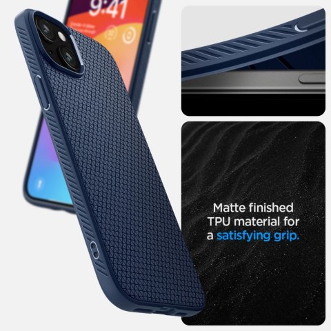 Spigen nakładka Liquid Air do iPhone 15 6,1" granatowa Spigen nakładka Liquid Air do iPhone 15 6,1" granatowa