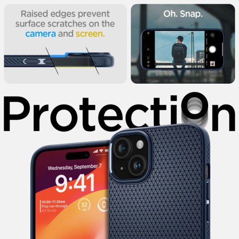Spigen nakładka Liquid Air do iPhone 15 6,1" granatowa Spigen nakładka Liquid Air do iPhone 15 6,1" granatowa