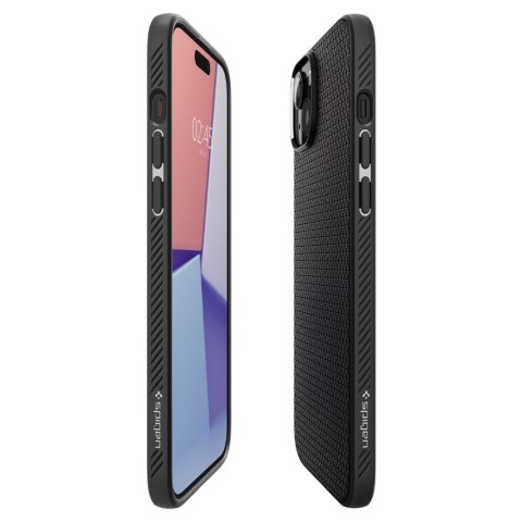 Spigen nakładka Liquid Air do iPhone 15 6,1" matowa czarna Spigen nakładka Liquid Air do iPhone 15 6,1" matowa czarna