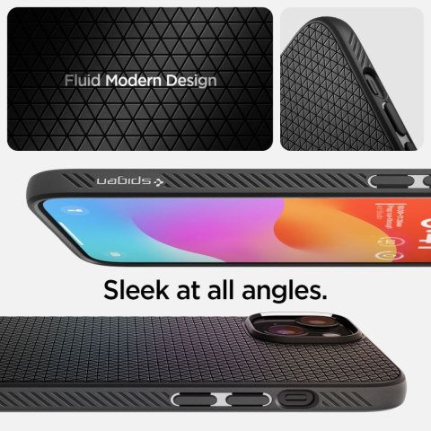 Spigen nakładka Liquid Air do iPhone 15 6,1" matowa czarna Spigen nakładka Liquid Air do iPhone 15 6,1" matowa czarna
