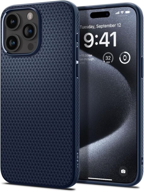 Spigen nakładka Liquid Air do iPhone 15 Pro 6,1" granatowa Spigen nakładka Liquid Air do iPhone 15 Pro 6,1" granatowa