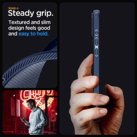 Spigen nakładka Liquid Air do iPhone 15 Pro 6,1" granatowa Spigen nakładka Liquid Air do iPhone 15 Pro 6,1" granatowa