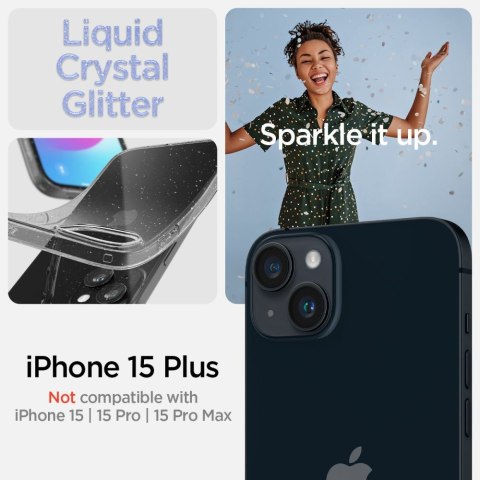 Spigen nakładka Liquid Crystal do iPhone 15 Plus 6,7" glitter crystal Spigen nakładka Liquid Crystal do iPhone 15 Plus 6,7" glitter crystal