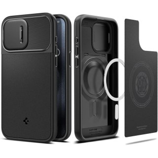 Spigen nakładka Optik Armor Mag Magsafe do iPhone 15 Pro Max 6,7" czarna