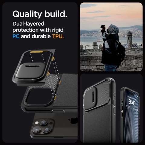 Spigen nakładka Optik Armor Mag Magsafe do iPhone 15 Pro Max 6,7" czarna Spigen nakładka Optik Armor Mag Magsafe do iPhone 15 Pro Max 6,7" czarna