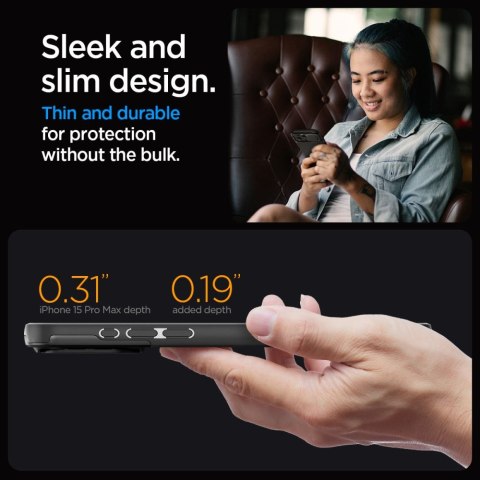 Spigen nakładka Optik Armor Mag Magsafe do iPhone 15 Pro Max 6,7" czarna Spigen nakładka Optik Armor Mag Magsafe do iPhone 15 Pro Max 6,7" czarna
