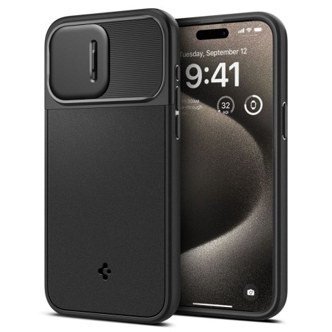 Spigen nakładka Optik Armor Mag Magsafe do iPhone 15 Pro Max 6,7" czarna Spigen nakładka Optik Armor Mag Magsafe do iPhone 15 Pro Max 6,7" czarna