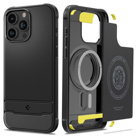 Spigen nakładka Rugged Armor Mag Magsafe do iPhone 15 Pro 6,1" matowa czarna