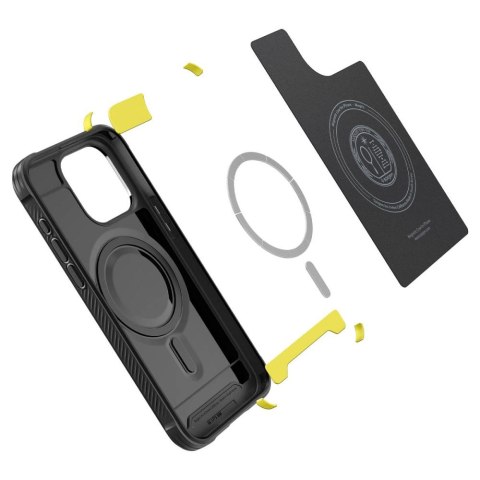 Spigen nakładka Rugged Armor Mag Magsafe do iPhone 15 Pro 6,1" matowa czarna