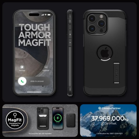 Spigen nakładka Tough Armor Mag Magsafe do iPhone 15 Pro 6,1" czarna Spigen nakładka Tough Armor Mag Magsafe do iPhone 15 Pro 6,1" czarna