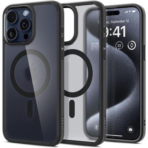 Spigen nakładka Ultra Hybrid Magsafe do iPhone 15 Pro 6,1" frost czarna Spigen nakładka Ultra Hybrid Magsafe do iPhone 15 Pro 6,1" frost czarna
