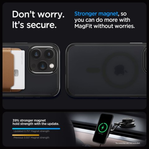 Spigen nakładka Ultra Hybrid Magsafe do iPhone 15 Pro 6,1" frost czarna Spigen nakładka Ultra Hybrid Magsafe do iPhone 15 Pro 6,1" frost czarna