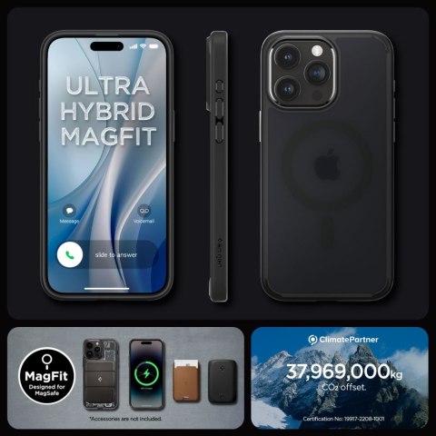 Spigen nakładka Ultra Hybrid Magsafe do iPhone 15 Pro 6,1" frost czarna Spigen nakładka Ultra Hybrid Magsafe do iPhone 15 Pro 6,1" frost czarna