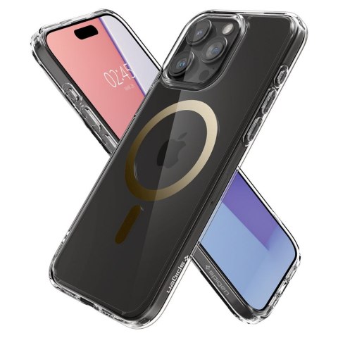 Spigen nakładka Ultra Hybrid Magsafe do iPhone 15 Pro 6,1" gold