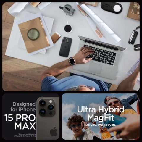 Spigen nakładka Ultra Hybrid Magsafe do iPhone 15 Pro Max 6,7" frost czarna