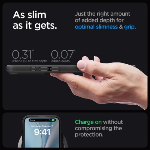 Spigen nakładka Ultra Hybrid Magsafe do iPhone 15 Pro Max 6,7" frost czarna