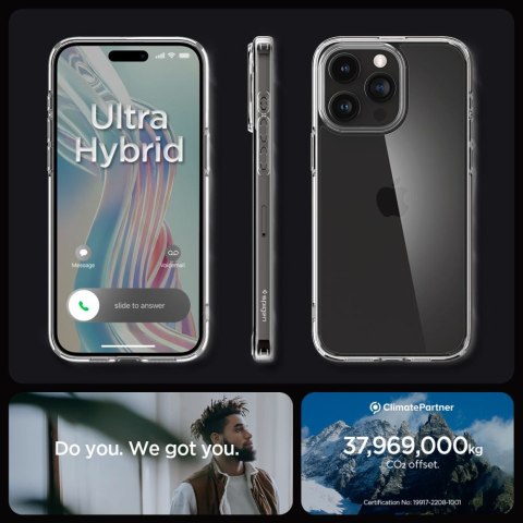 Spigen nakładka Ultra Hybrid do iPhone 15 Pro 6,1" crystal clear Spigen nakładka Ultra Hybrid do iPhone 15 Pro 6,1" crystal clear