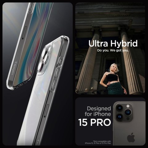 Spigen nakładka Ultra Hybrid do iPhone 15 Pro 6,1" frost clear