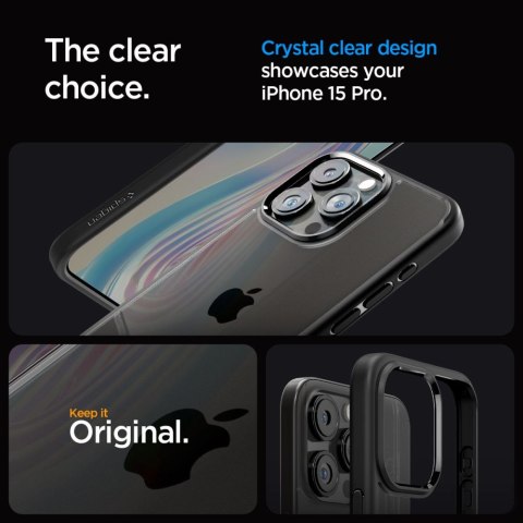 Spigen nakładka Ultra Hybrid do iPhone 15 Pro 6,1" matowa czarna Spigen nakładka Ultra Hybrid do iPhone 15 Pro 6,1" matowa czarna