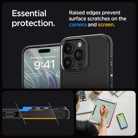Spigen nakładka Ultra Hybrid do iPhone 15 Pro 6,1" matowa czarna Spigen nakładka Ultra Hybrid do iPhone 15 Pro 6,1" matowa czarna