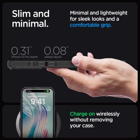 Spigen nakładka Ultra Hybrid do iPhone 15 Pro 6,1" matowa czarna Spigen nakładka Ultra Hybrid do iPhone 15 Pro 6,1" matowa czarna