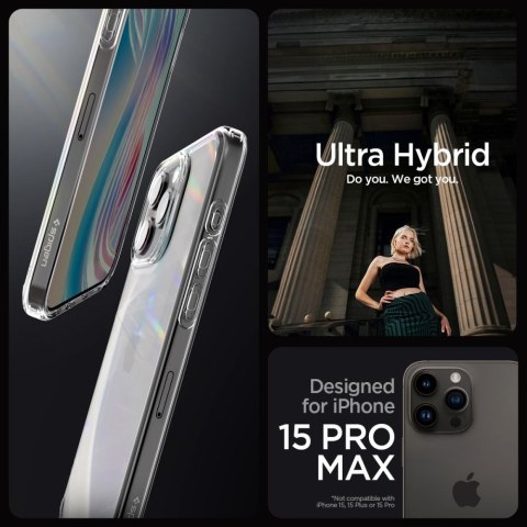 Spigen nakładka Ultra Hybrid do iPhone 15 Pro Max 6,7" crystal clear Spigen nakładka Ultra Hybrid do iPhone 15 Pro Max 6,7" crystal clear