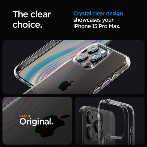 Spigen nakładka Ultra Hybrid do iPhone 15 Pro Max 6,7" crystal clear Spigen nakładka Ultra Hybrid do iPhone 15 Pro Max 6,7" crystal clear
