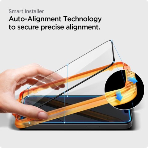 Spigen szkło hartowane ALM GLASS FC 2-PACK do iPhone 15 Pro Max 6,7" czarna Spigen szkło hartowane ALM GLASS FC 2-PACK do iPhone 15 Pro Max 6,7" czarna