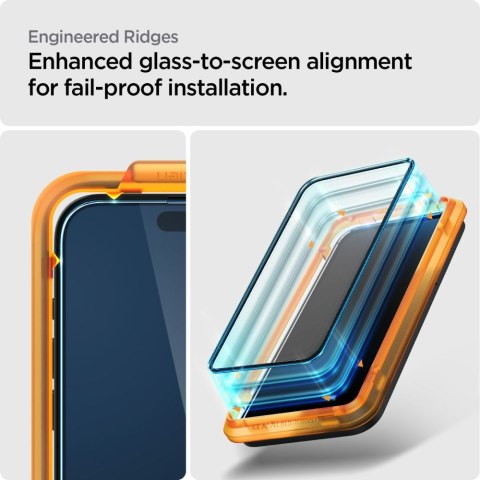 Spigen szkło hartowane ALM GLASS FC 2-PACK do iPhone 15 Pro Max 6,7" czarna Spigen szkło hartowane ALM GLASS FC 2-PACK do iPhone 15 Pro Max 6,7" czarna