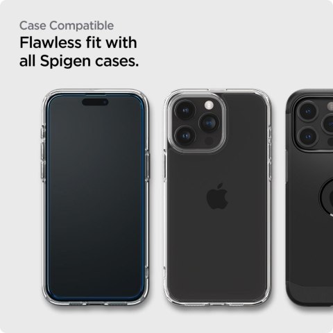 Spigen szkło hartowane ALM GLASS FC 2-PACK do iPhone 15 Pro Max 6,7" czarna Spigen szkło hartowane ALM GLASS FC 2-PACK do iPhone 15 Pro Max 6,7" czarna
