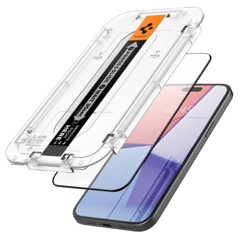 Spigen szkło hartowane GLAS.TR "EZ FIT" FC do iPhone 15 6,1" czarna Spigen szkło hartowane GLAS.TR "EZ FIT" FC do iPhone 15 6,1" czarna