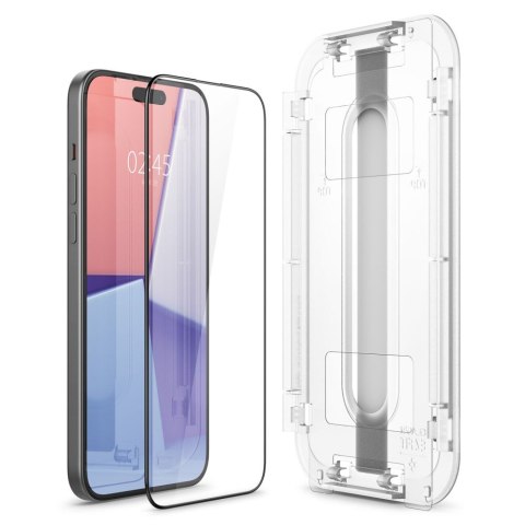 Spigen szkło hartowane GLAS.TR "EZ FIT" FC do iPhone 15 6,1" czarna Spigen szkło hartowane GLAS.TR "EZ FIT" FC do iPhone 15 6,1" czarna