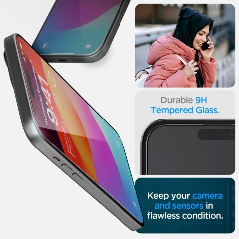 Spigen szkło hartowane GLAS.TR "EZ FIT" FC do iPhone 15 6,1" czarna Spigen szkło hartowane GLAS.TR "EZ FIT" FC do iPhone 15 6,1" czarna