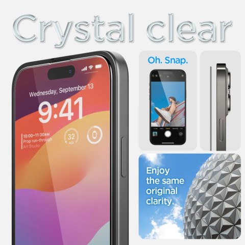 Spigen szkło hartowane GLAS.TR "EZ FIT" FC do iPhone 15 6,1" czarna Spigen szkło hartowane GLAS.TR "EZ FIT" FC do iPhone 15 6,1" czarna