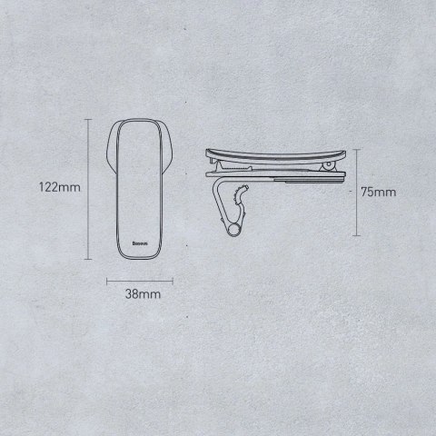 Baseus Big Mouth Pro uchwyt samochodowy klamra na deskę rozdzielczą czarny (SUDZ-A01)