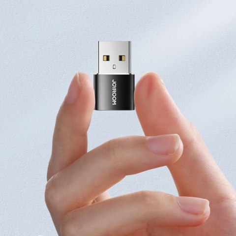 Joyroom adapter przejściówka z USB Typ C (żeński) na USB (męski) 2 szt. czarny (S-H152 Black)