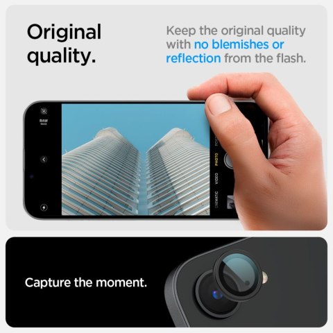 OSŁONA APARATU SPIGEN OPTIK PRO GLAS.TR "EZ FIT" CAMERA PROTECTOR 2-PACK IPHONE 16E BLACK
