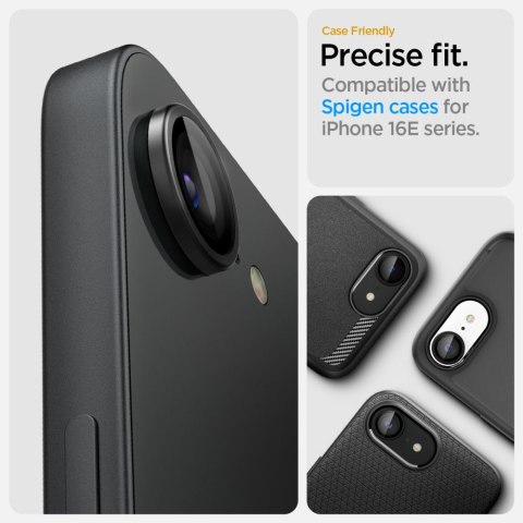 OSŁONA APARATU SPIGEN OPTIK PRO GLAS.TR "EZ FIT" CAMERA PROTECTOR 2-PACK IPHONE 16E BLACK