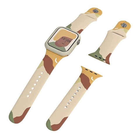 Silikonowy pasek Strap Moro bransoletka do zegarka opaska do Apple Watch 42 / 44 / 45 / 49 mm - wzór 1