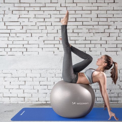 Wozinsky mata do ćwiczeń 181 x 63 x 0,9 cm gruba mata gimnastyczna do jogi niebieska