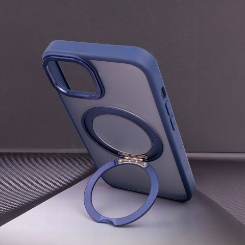 Nakładka Mag Ring Rotating do iPhone 12 / 12 Pro 6,1" granatowa