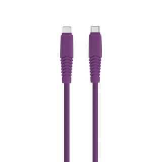 Setty kabel USB-C - USB-C 1,5m 2,1A KSC-C-1.5219 fioletowy