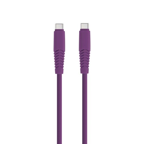 Setty kabel USB-C - USB-C 1,5m 2,1A KSC-C-1.5219 fioletowy