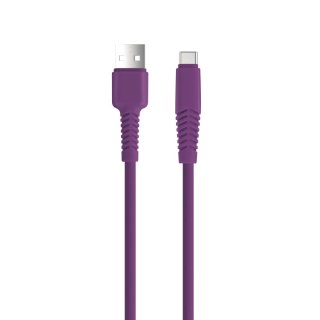 Setty kabel USB - USB-C 1,5 m 2,1A KSA-C-1.5219 fioletowy