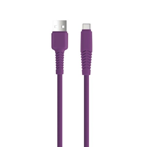 Setty kabel USB - USB-C 1,5 m 2,1A KSA-C-1.5219 fioletowy Setty kabel USB - USB-C 1,5 m 2,1A KSA-C-1.5219 fioletowy