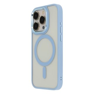 Nakładka Satin Elegant Mag do iPhone 15 6,1" niebieska