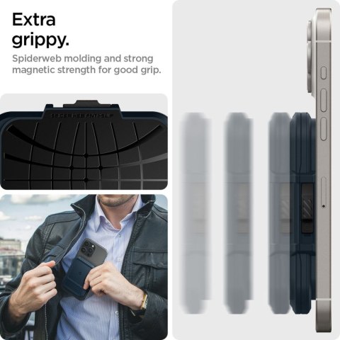 SPIGEN LOCK FIT MAGSAFE UNIVERSAL MAGNETIC CARD HOLDER METAL SLATE