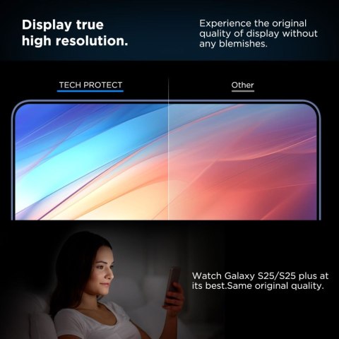 SZKŁO HARTOWANE TECH-PROTECT QUICK SET+ 2-PACK GALAXY S24+PLUS / S25+ PLUS CLEAR