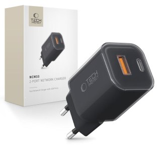 TECH-PROTECT NCM33 2-PORT NETWORK CHARGER PD 33W / QC3.0 BLACK